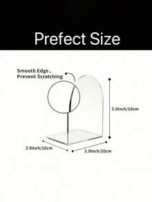 4pcs Acrylic Bookshelf, Adjustable Transparent Bookshelf, Art Display Rack, Desktop Acrylic Bookshelf, Transparent Book Holder, Suitable For Office, Home, Retail Store, Bedroom, Back To School, Comics, CDs, Magazines, Postcards, Artworks, Valentine's Day, Christmas, Halloween Gifts, Transparent Decor