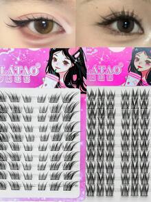 120pcs Ultra-Affordable 2 Pieces False Eyelash Combo Enhances Daily Makeup Looks, Suits Most Eye Types, And Allows Easy Experimentation With Two Styles - Black - View 8