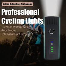 1pc Multi-Functional Bicycle Headlight - Four Modes Intelligent Light Sensing Illumination System - Professional Cycling Light - Waterproof - Suitable For Outdoor Camping And Home Emergency Lighting