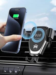 15W Gravity Sensor Wireless Car Charger, Qi-Compatible With Apple, Android Phones, Wireless Charger Compatible With IPhone 8/X/11/12/13/14/15/16 Series