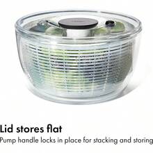 6.22 Quart Capacity Salad Spinner With Builtin Strainer For Efficient Lettuce Fruit And Vegetable Cleaning Ideal Kitchen Solution For Quick And Easy Fresh Produce Washing In Home Cooking And Meal Prep - Máy quay salad lớn - Xem 7