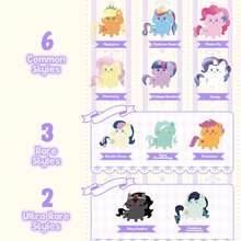 Hasbro My Little Pony Plüsch Schlüsselanhänger Set im Blindbag | Serie 3 süße Ponys mit versteckten Designs (zufälliger Anhänger)