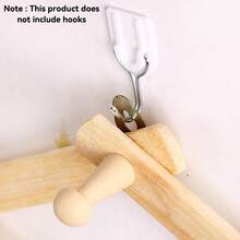 1个复古可伸缩木质壁挂式衣帽架，手风琴式挂钩，带10个挂钩，可挂毛巾、帽子、外套、包包、围巾 | 节省空间的浴室和玄关收纳架，乡村农舍秋季装饰 | 感恩节礼物、圣诞节礼物、新年礼物 - 彩色 - 查看 6