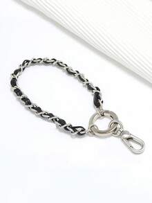 1pc Metal Leather Short Phone Case Chain Wrist Strap Gifts For Mother, Family, Friends, Birthday, Holiday Phone Charm, Phone Chain - Multicolor - View 6