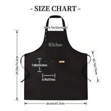 1pc High Quality & Kitchen Apron For Men & Women - Durable Polyester With Adjustable Straps, Multiple Pockets - Ideal Gift For Dad, Mom, Parents (Birthday, Father's Day, Christmas), Culinary Attire, Functional Kitchenwear, Practical Pockets - AZX0001 - Xem 1