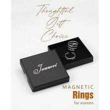 Jecanori Copper Rings For Women, Pure Copper Magnetic Lymphatic Drainage Rings For Women(Silver-Flower&Heart){Inchcolor_nameinch:InchSilver-Flower&Heartinch} - 銀花與心 - 查看 7