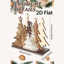 Christmas Wooden Tree Paper Towel Holder - Desktop 3D Tissue Stand, Napkin Base For Holiday Home Decor