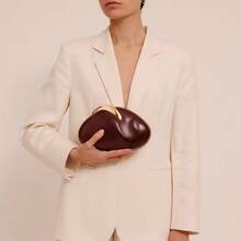 Acrylic Evening Bags For Women, Stylish And Unique Clutches - Burgundy - View 2