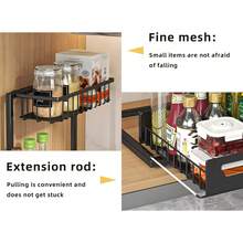 LISM Under-Sink Storage Cabinet, L-Shaped Design Fits Under The Sink Space, Equipped With 2 Layers Of Sliding Pull-Out Storage Drawers, Suitable For Multiple Settings Including Kitchen, Bathroom, Living Room, And Bedroom.