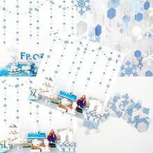 SnowflakeSnow SilverBlue Christmas PartyDecorations Streamers 52Ft White Winter Wonderland Frozen Hanging Paper Garland BannerBirthday Wedding Baby Bridal Shower New Year Supplies Decor Hugtmr - BlueSilver - 查看 1