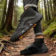 女士纯色绗缝运动面料徒步鞋，户外健身运动鞋