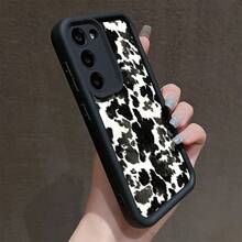 Cow Pattern Matte Suitable For Apple For Iphone 16 15 14 13 12 Pro Max 16 15 14 Plus 13 12 11pro/X/Xmax Phone Case For Samsung For Galaxy A03S A12 A13 A14 A15 A23 A25 A32 A35 A51 A53 A54 A55 A71 S20 S21 S22 S23 S24 Ultra/Plus/FE Soft Shell,Suitable For IPhone17 Air - 黑色 - 查看 5