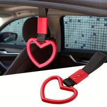 Heart-Shaped Car Rear Bumper Warning Pendant, JDM Bus Wristband Accessory, Left Side Placement, Durable Plastic Material - trắng - Xem 8