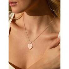 U7 Women Locket Necklace Platinum 14K Gold Photo Lockets That Hold Picture,Chain 20 Inch Person.Alized Gift Custom Love Heart Image Necklaces{Inchcolor_nameinch:Inch03#RoseGold*2Heartinch} - 03#玫瑰金*2顆心 - 查看 3