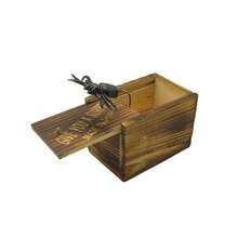 1个万圣节恶作剧玩具蜘蛛木盒，一款适合办公室玩耍的恐怖蜘蛛木盒，一款恶作剧办公玩具 - 彩色 - 查看 11