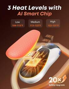 Rechargeable Hand Warmers 2 Pack - 8000mAh Electric Hand Warmers, Instant 2s Heating, 3 Heat Levels With Digital Display,  Gift For Men & Women – Camping, Hiking, Golf, Hunting, Birthday - 藍色 - 查看 2