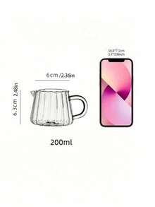 1 chiếc bình thủy tinh đựng kem mini phong cách Bắc Âu cổ điển, bình đựng sữa sọc và cốc đựng nước sốt gia vị - Trong sáng - Xem 7