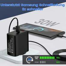 30 W USB C Charger, 2-Port [USB-C + USB-A] USBC Power Adapter Compatible With IPhone 17 16 15 14 Pro Max, Compatible With IPad Pro/Air, Galaxy S25 S24 S23, Mobile Phones Charger PD 3.0 Fast Charger Plug Power - EU C Type Plug(220-240V) - View 5