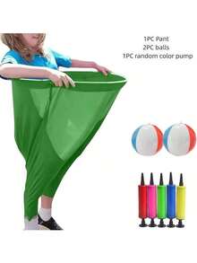Granny Pants Outdoor Game Set, Fun Party Game Pants Set, Includes Bouncy Balls, Suitable For Family Gatherings, Outdoor Activities, Adult Games, Team Building, Etc., Suitable For Family Events And Team Building. - Multicolor - View 13