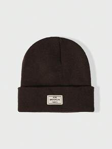 1顶刺绣针织帽，男女通用加厚针织帽，保暖户外帽，无檐帽，Y2K风格男女冬季服饰 - 針織帽 - 查看 35