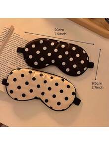 1PC Polka Dot Pattern Silk Like Elastic Band Shading Sleep Facial Mask, Sleep Mask Eye Mask, New Year Gift, Valentine's Day Gift, Christmas Gift, Holiday Daily Use, Suitable For Family Bedroom - Multicolor - View 6