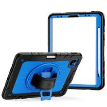 Military-Grade Anti-Drop Rotating Turntable Silicone + PC Tablet Protective Case, Compatible With IPad (A16) 11-Inch 11th Gen (2025 Model), IPad 10th Gen 10.9-Inch, Galaxy Tab A9 Plus 10.95/11-Inch, IPad Pro 11-Inch, IPad 7th/8th/9th Gen 10.2-Inch, With Kickstand Hybrid Protective Case (2023 Model), Heavy-Duty Military-Grade Protective Case For Galaxy Tab A9+/A9 Plus 11-Inch (2023 Model), With 360° Rotating Stand, Handle, Shoulder Strap And Wrist Strap