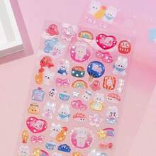 قطعة واحدة من ملصق الغراء المرصع بالكريستال الحالم ثلاثي الأبعاد، ملصق ديكور القرطاسية، ملصق ديكور جميل بطراز كرتوني، ملصق مكافأة للأطفال؛ متوفر بأربعة أنماط؛ الأنماط مناسبة للاستخدام في كتب الملصقات والألبومات والأجهزة المحمولة والثلاجات وأغلفة الهواتف DIY، وأغراض ديكورية أخرى؛ مناسب للاستخدام في المنازل، خلال العطلات، ويمكن أيضًا استخدامه كهدية للأصدقاء أو الأطفال خلال موسم عيد الميلاد.