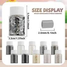 1000 piezas de cuentas Perler negras y blancas de 2,6 mm en botella pequeña rellenable, ligeras y portátiles, adecuadas para manualidades de accesorios DIY y decoración