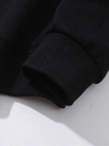 Men'S Black Graphic Print Hoodie - BLACK RIFLE Coffee Company Design, Loose-Fit Casual Pullover With Kangaroo Pocket, All-Season Comfort For Sports & Daily Wear, Heat Transfer Print, Regular Fit, Comfortable Clothing, Durable Fabric, Streetwear Fashion, Urban Style, Soft Material, Streetwear Lovers - Black - View 5