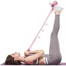 Fitness Resistance Bands - 6 Tubes, Resistance Bands With Foot Loops, Sit-Up Training Bands, Upgraded Smart Stirrup Tensioner, Fitness Pedal Ankle Tensioner, Pedal Tensioner Rope - 彩色 - 查看 6