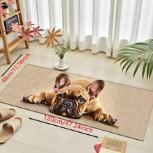 1 pieza Alfombra de cocina, Tapete de cocina con diseño de perro, Diseño de perro amarillo, Absorbente y antideslizante, Adecuado para granja, entrada, interior, decoración de habitaciones, cocina, comedor, oficina pequeña/oficina en casa, fregadero, lavandería - Multicolor - Ver 12