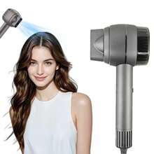 2025 Professional Salon Hair Dryer & Straightener Set, Hotel Smart Ionic Hair Dryer - Grey - View 2