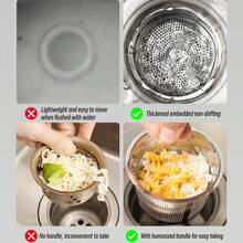 304 Stainless Steel Kitchen Sink Strainer Basket, Vegetable Washing Bowl Drain Catcher, Prevents Clogging Kitchen Items Kitchen Accessories Kitchen Tools - Silver - View 10