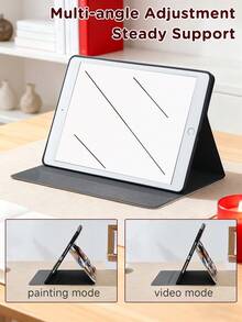 可定制 9 张照片多功能折叠式 IPadTablet 保护套 - 书本风格设计保护套，适用于第 10 代 IPad、第 7/8/9 代 10.2 英寸 IPad，兼容三星 Galaxy Tab S6 Lite 10.4 英寸，防摔 - 适合男士、女士、家人、朋友的圣诞节、新年、生日礼物