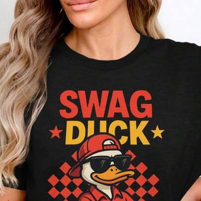C-AmiS-eta de pato estilo swag, C-AmiS-eta de pato con gafas de S-ol, C-AmiS-eta con estampado de pato de dibujos animados, C-AmiS-eta urbana de pato estilo hip hop, C-AmiS-eta urbana con humor de patoCamiseta de algodón peinado para hombre de 2730 g - Tejido suave. Apta para todo tipo de personas, ya sean mujeres o hombres. Tejido duradero de alta calidad apto para todas las estaciones, suave al tacto pero duradero. Tops transpirables. Conjuntos de otoño para mujer. Conjuntos de vacaciones para mujer. Disfraz de Halloween para mujer.