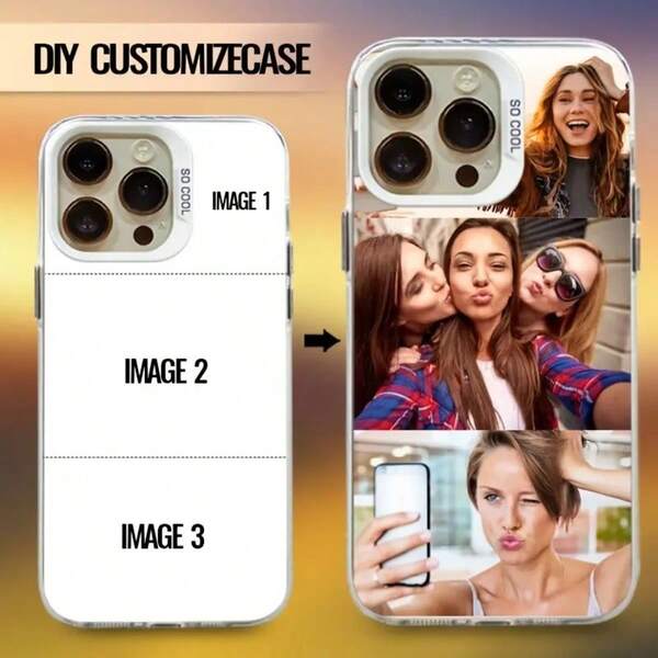 1pc Customized Photo Design, Personalize With Your Name, Timeless And Fashionable. 1pc Personalized Matte Black Wedding Frame Phone Case, Compatible With Apple XR, 11, 13, 14, 15 And 16 Pro Max. It Is Clear, Fashionable, Vibrant, Cute, Minimalist, And Perfectly Matches Your Phone. A Unique Personalized Gift For Friends, Girlfriends And Mothers.