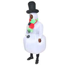 Customized Snowman Cartoon Mascot Costume Suit, Suitable For 1.5-2m Height, Made To Order Walking Performance Costume, Inflatable Auspicious Animal Headpiece - Setelan Tiup Manusia Salju - View 3