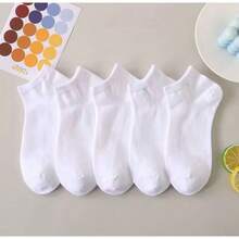 Kit 12 Pares Meias Soquete Cano Curto Brancas Unissex Tamanho 35-40 - Branco - Visão 2