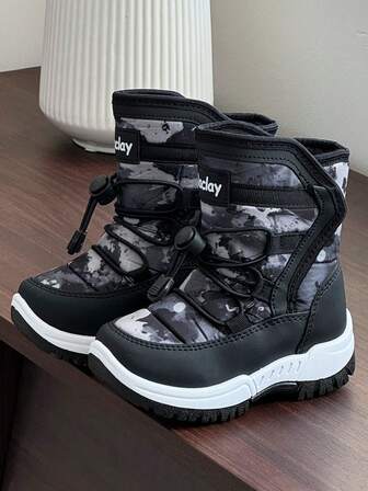 Girls Snow Boots, Children's Boots, Outdoor Boots, Girls Thermal Lined Short Boots, Boys Thermal Lined Short Boots