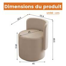 Tabourets de Vanité - Beige - Voir 8