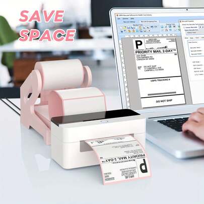 1 قطعة، حامل بطاقة، حامل بطاقة حرارية للفوالق والملصقات المطوية، حامل ملصق الشحن، ملحقات وإمدادات DIY لطابعة المكتب المنزلي، تطبيق على طابعة حرارية مكتبية