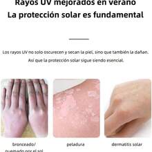 Guantes de protección Solar para Mujer Hombres, UPF 50+ Guantes de protección UV para Verano para Golf, Senderismo y Otras Actividades al Aire Libre, Guantes Negros - Negro - Ver 8