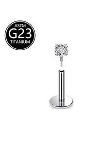 1 件 G23 钛 16G 氧化锆唇钉唇环 6-10 毫米穿孔饰品耳软骨耳屏耳轮内螺纹耳垂耳环