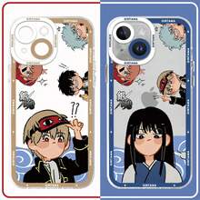Custodia per telefono con motivo divertente dell'anime giapponese Gintama, compatibile cone 7, 6s, X, 14, 15, Pro, 11, 13, Pro Max, XS, SE, 8 Plus, 12 Mini, XR, in silicone trasparente