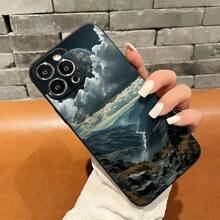 Funda de Teléfono con Patrón de Cielo Estrellado para 16 15 14 13 12 11 Pro Plus Promax, Decorada con Diseño de Montaña y Nubes.Material TPU, protección a prueba de golpes, es un gran regalo para la familia, amigos, cumpleaños de niños, días festivos de Año Nuevo, novios, novias y el Día de San Valentín. - Colores mixtos - Ver 5