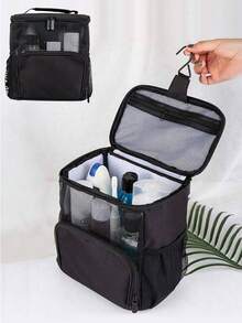 1 Women's Hanging Wash Bag, Portable Large Capacity Travel Storage Bag With Hooks, Waterproof Cosmetics And Toiletries Storage Box, Bathroom Shower, Essential Beach Bag For Vacation Cruises, Beach Skincare Products, Beach Towel Storage Bag, Beach Accessories, Beach Supplies, Vacation Bag, Essential Summer Vacation Tote Bag Toiletries Bag Travel Toiletry Bag Shower Bag Waterproof Bag For Women Packing Cubes Travel Essential Cruise Essentials Vacation Essentials