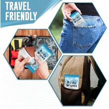 AFRT XL Adult Body Wipes - No Rinse Shower And Incontinence Bath Wipe 11x9 Cleansing Washcloths With Aloe Vitamin E Hypoallergenic Disposable Wipes For Adults Seniors Gym And Travel - 4 Packs + 18 Singles - 如圖 - 查看 6