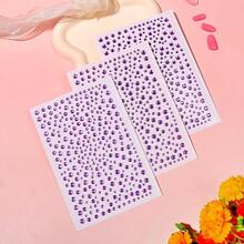 975Pcs Multi-Color Face Gems, Self-Adhesive Eye Jewels Rhinestones 3/4/5/6 Mm DIY Face Gems & Pearls For Makeup & Crafts{Inchcolor_nameinch:Inchgem_lightpurpleinch} - 寶石淺紫色 - 查看 4