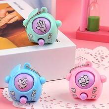 5 قطع سلسلة مفاتيح شكل حجر ورقة مقص، لعبة أصابع صغيرة، تعليقة حقيبة الظهر، هدية لحفلة عيد الميلاد، جائزة للفصل الدراسي، لعبة تفاعلية ممتعة، هدية لجوارب عيد الميلاد