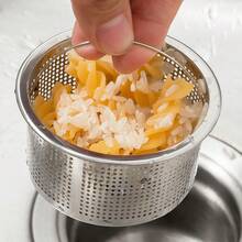 304 Stainless Steel Kitchen Sink Strainer Basket, Vegetable Washing Bowl Drain Catcher, Prevents Clogging Kitchen Items Kitchen Accessories Kitchen Tools - Silver - View 2